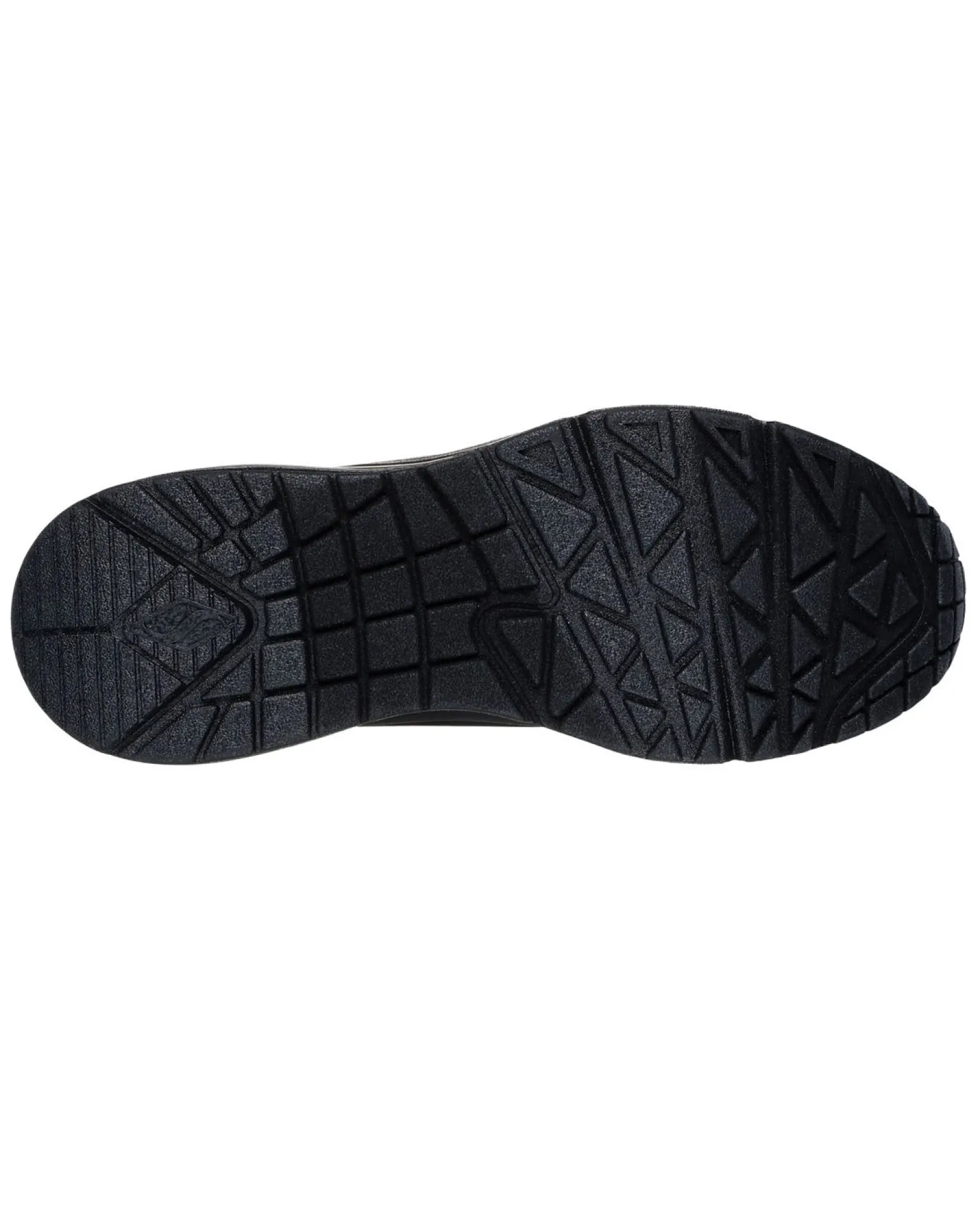 SKECHERS - UNO WEDGE - HI - STEPS - Sneakers nera con intersuola a zeppa platform con ammortizzazione ad aria visibile