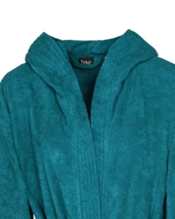 SOLO SOPRANI - Accappatoio unisex con cappuccio ottanio