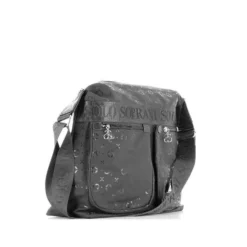 SOLO SOPRANI - Borsa nera con due tasche frontali e tracolla regolabile