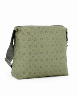 SOLO SOPRANI - Borsa verde con due tasche frontali e tracolla regolabile