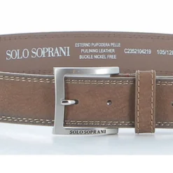 SOLO SOPRANI - Cinta con interno in VERA PELLE e fibbia nickel free