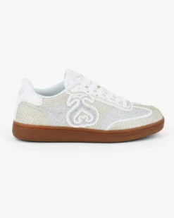 SOLO SOPRANI COUTURE - Sneakers bianca con stampe colorate e lacci