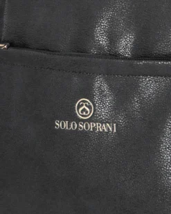 SOLO SOPRANI - LINEA TAPIRO Tracolla nera con tasca frontale