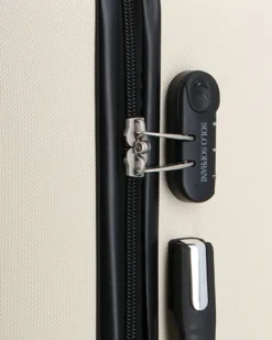 SOLO SOPRANI - TROLLEY BEIGE IN ABS 4 RUOTE DOPPIE CON STAMPA LOGO