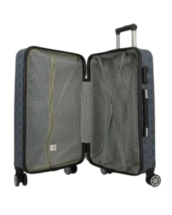 SOLO SOPRANI - TROLLEY BLU LOGGATO IN ABS 4 RUOTE