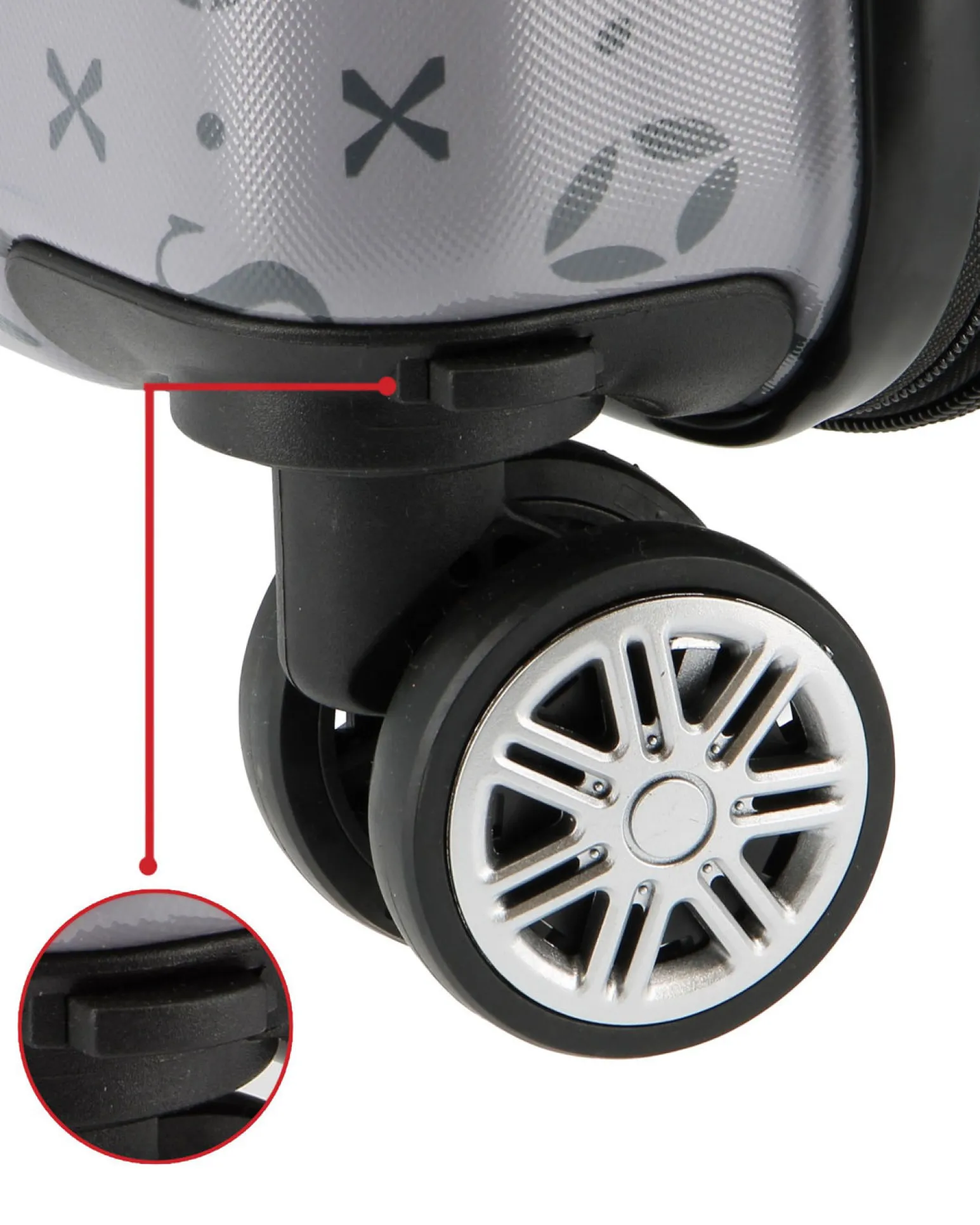 SOLO SOPRANI - TROLLEY GRIGIO LOGGATO IN ABS 4 RUOTE