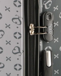 SOLO SOPRANI - TROLLEY GRIGIO LOGGATO IN ABS 4 RUOTE