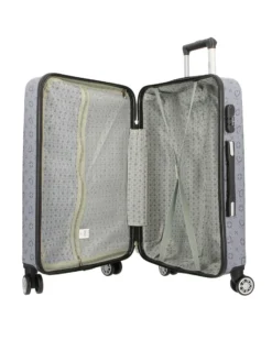 SOLO SOPRANI - TROLLEY GRIGIO LOGGATO IN ABS 4 RUOTE