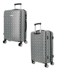 SOLO SOPRANI - TROLLEY GRIGIO SCURO LOGGATO IN ABS 4 RUOTE