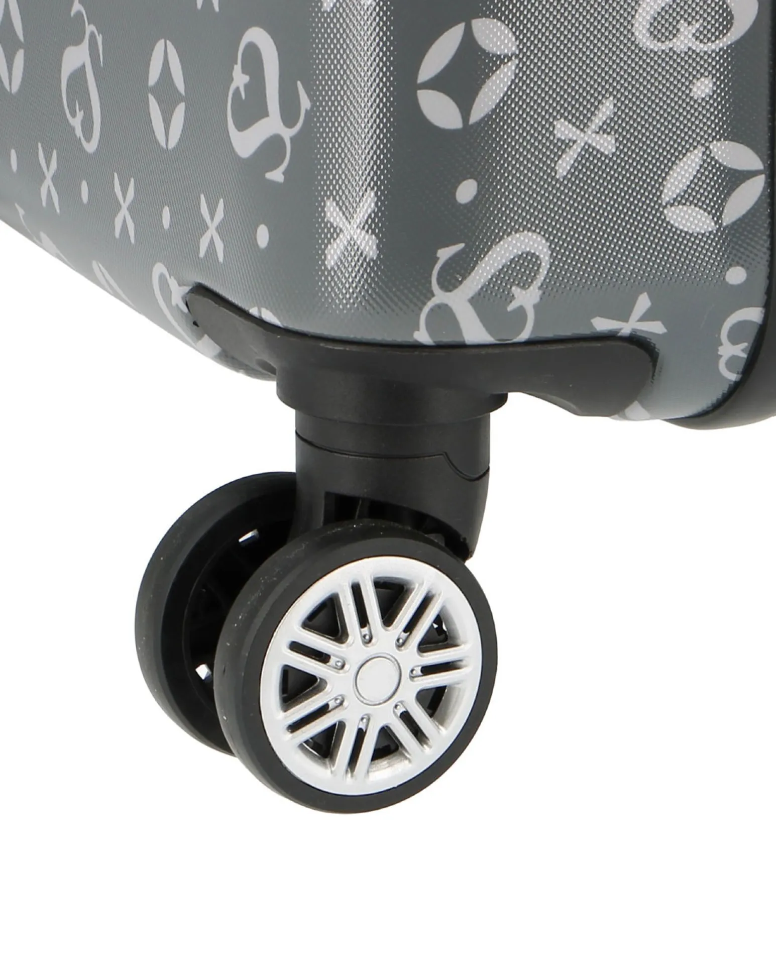 SOLO SOPRANI - TROLLEY GRIGIO SCURO LOGGATO IN ABS 4 RUOTE