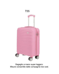 SOLO SOPRANI - TROLLEY ROSA ABS CON 4 RUOTE DOPPIE