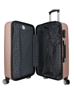 SOLO SOPRANI - TROLLEY ROSE GOLD IN ABS 4 RUOTE DOPPIE CON STAMPA LOGO