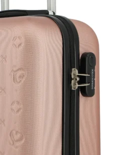 SOLO SOPRANI - TROLLEY ROSE GOLD IN ABS 4 RUOTE DOPPIE CON STAMPA LOGO