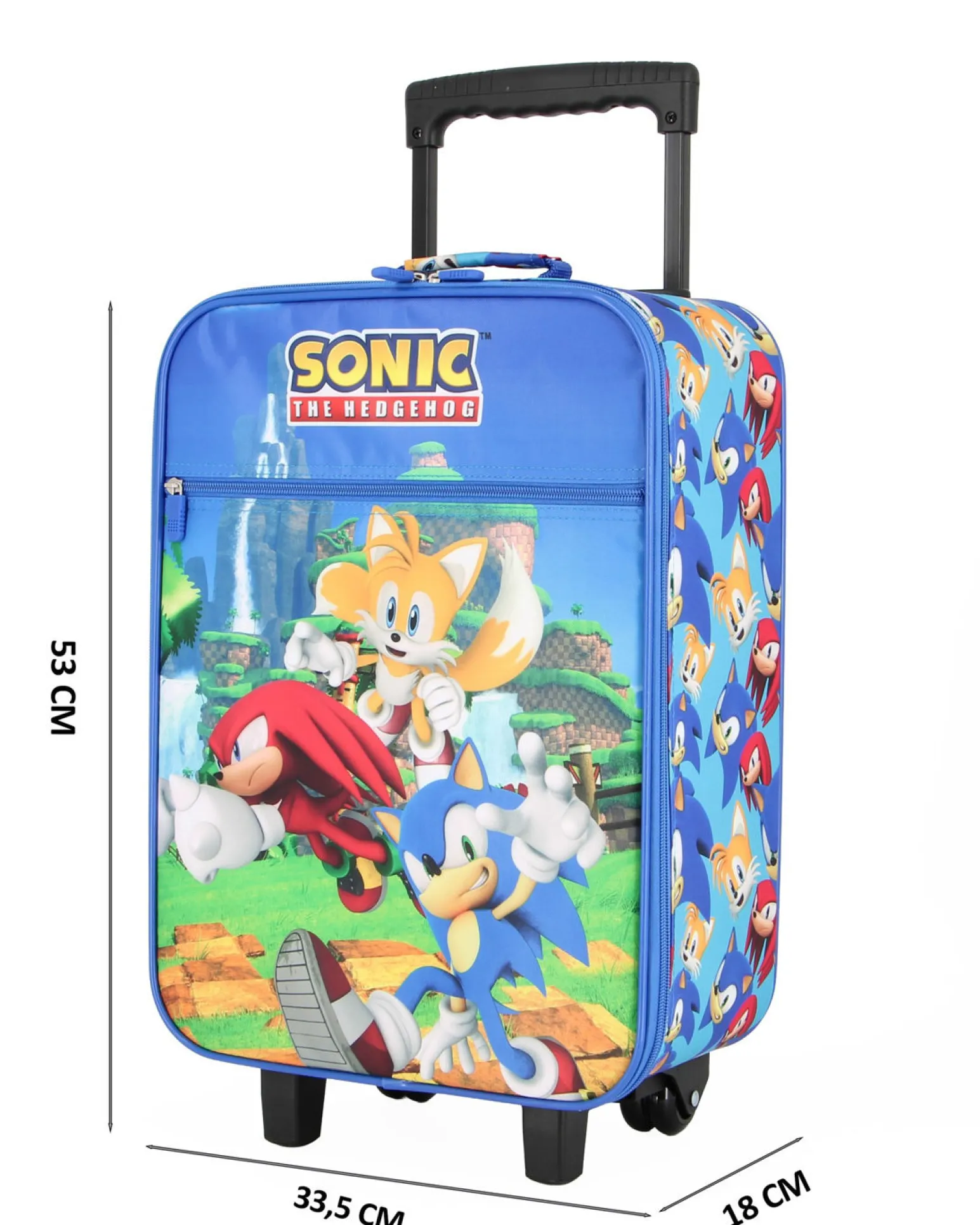 SONIC - TROLLEY BLU SEMIRIGIDO CON TASCA FRONTALE