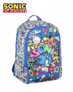 SONIC - Zaino asilo medio blu e bianco