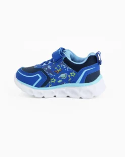 STITCH - Sneakers blu da bimbo con luci e strappo
