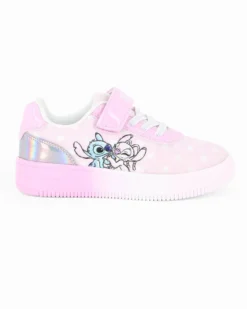 STITCH - Sneakers rosa da bambina con strappo, numerata 25/31