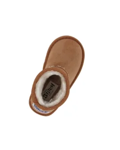 STITCH - Stivaletto beige con pelliccia interna