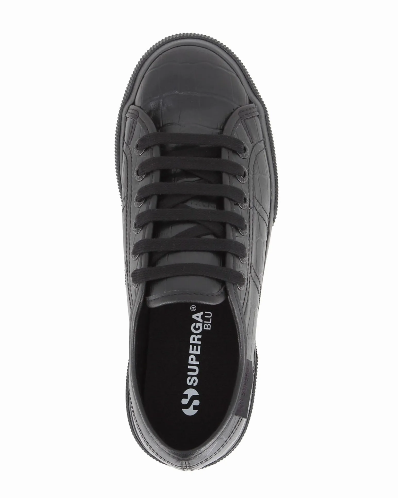 SUPERGA - SCARPA 3790 PLATFORM DA DONNA NERO COCCO