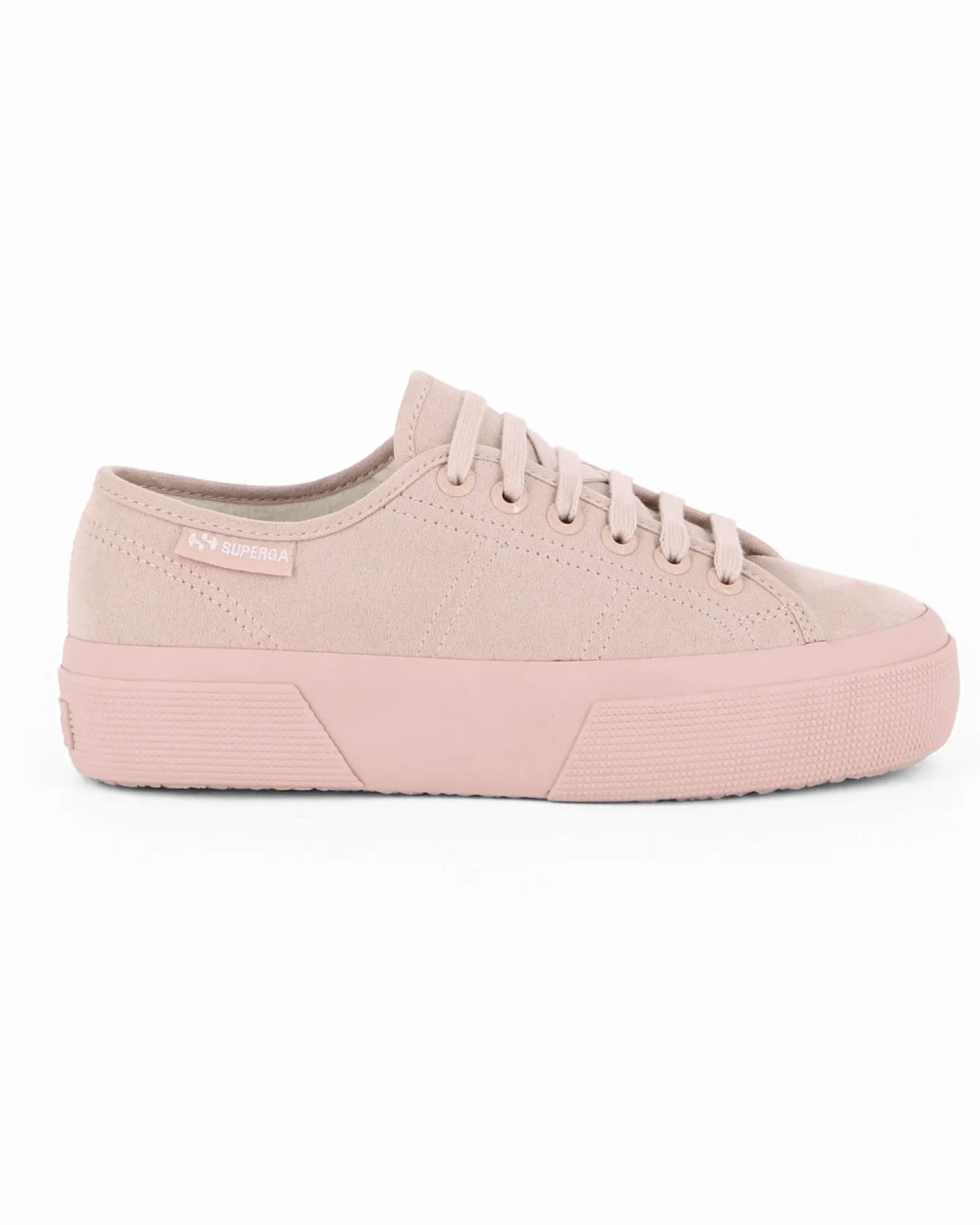 SUPERGA - SCARPA 3790 PLATFORM IN CAMOSCIO ROSA DA DONNA