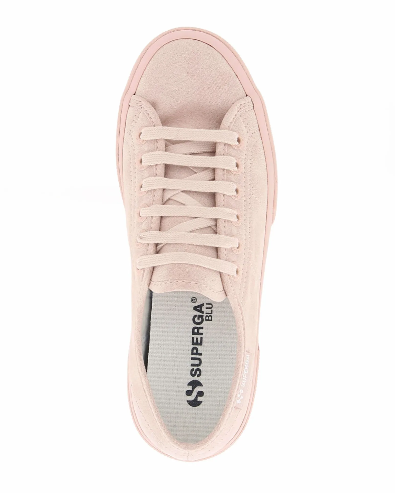 SUPERGA - SCARPA 3790 PLATFORM IN CAMOSCIO ROSA DA DONNA
