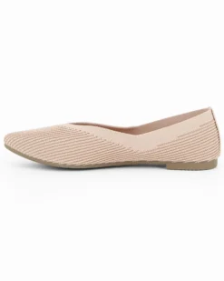 TATOO - Ballerina beige intrecciata a punta