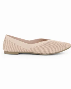 TATOO - Ballerina beige intrecciata a punta
