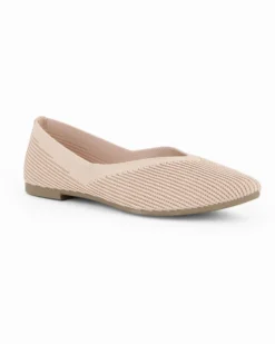 TATOO - Ballerina beige intrecciata a punta