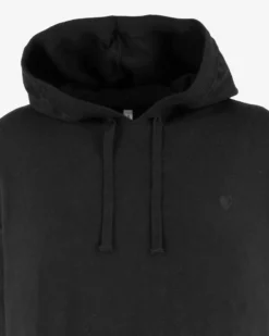 TATOO - MAGLIA MANICA LUNGA NERA CON CAPPUCCIO DA DONNA