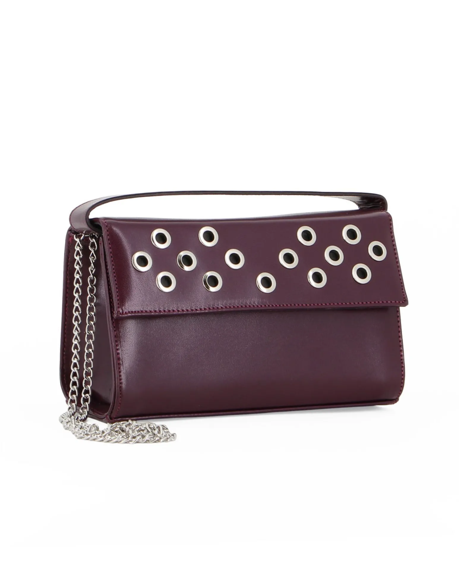 TATOO - Minibag ad un manico bordeaux con occhielli sulla patta