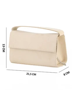 TATOO - MINIBAG BEIGE CAMOSCIO E VERNICE UN MANICO - 2033