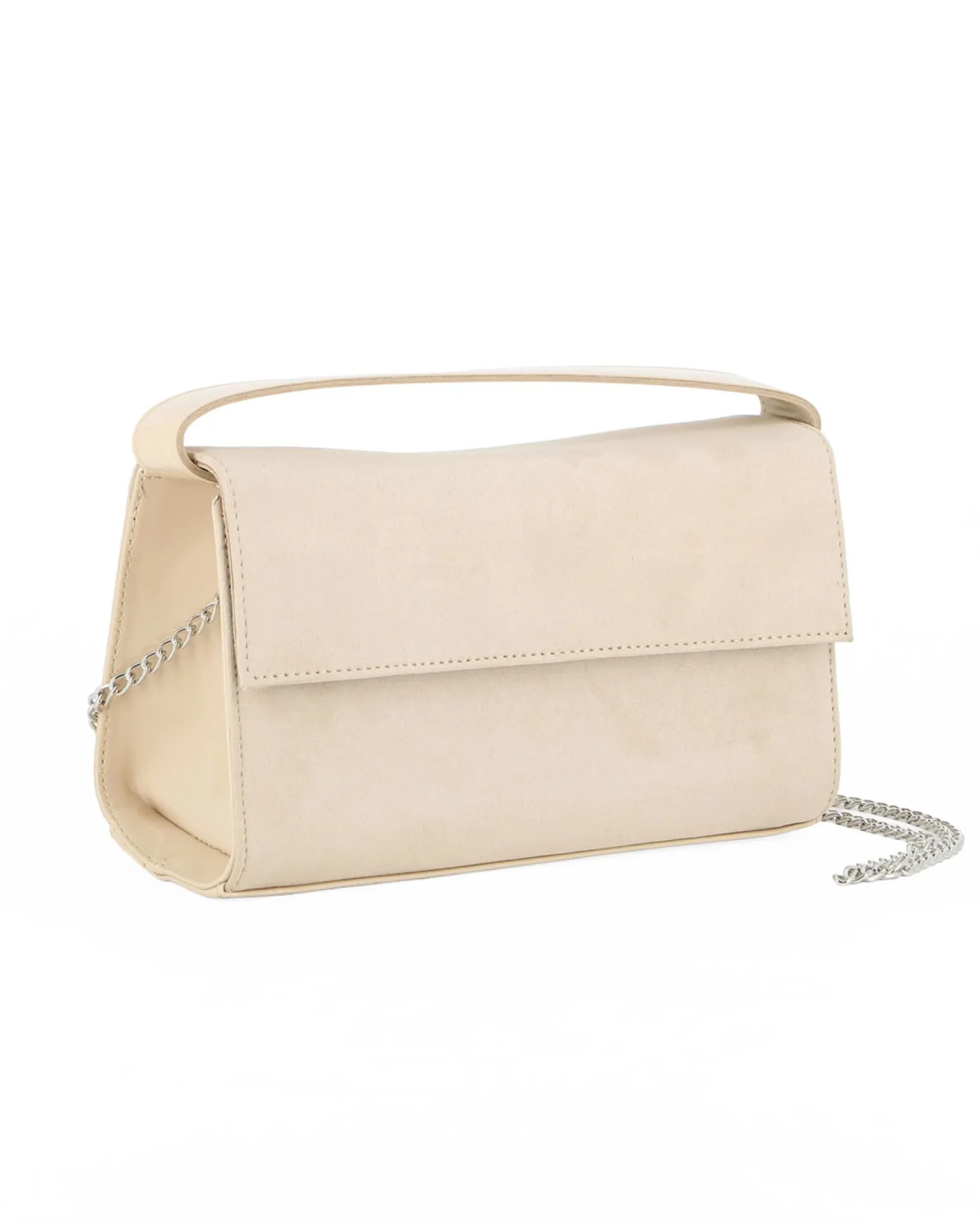 TATOO - MINIBAG BEIGE CAMOSCIO E VERNICE UN MANICO - 2033