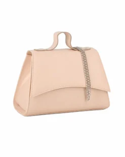 TATOO - Minibag beige con patta ad onda - MADE IN ITALY