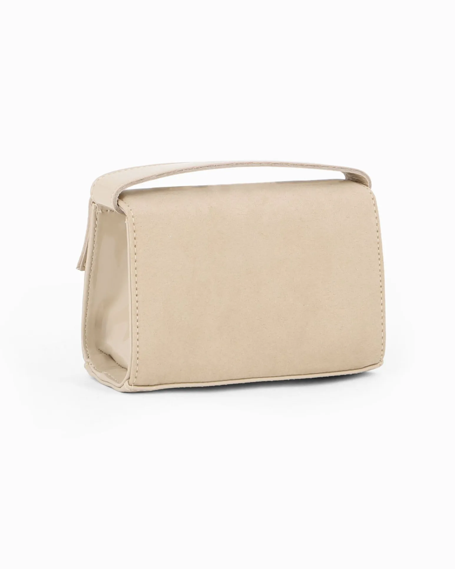 TATOO - MINIBAG BEIGE IN CAMOSCIO UN MANICO - 2034