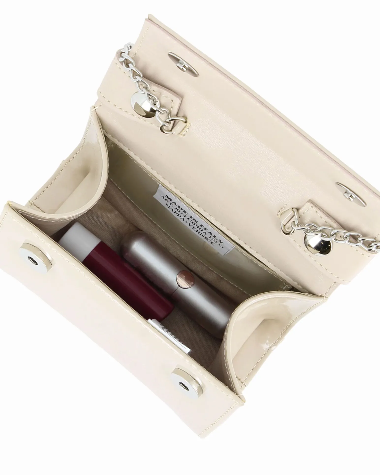 TATOO - MINIBAG BEIGE VERNICE UN MANICO - 2034