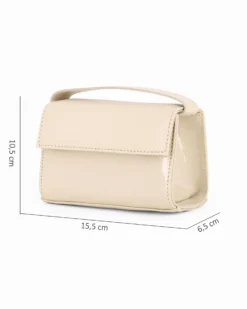 TATOO - MINIBAG BEIGE VERNICE UN MANICO - 2034