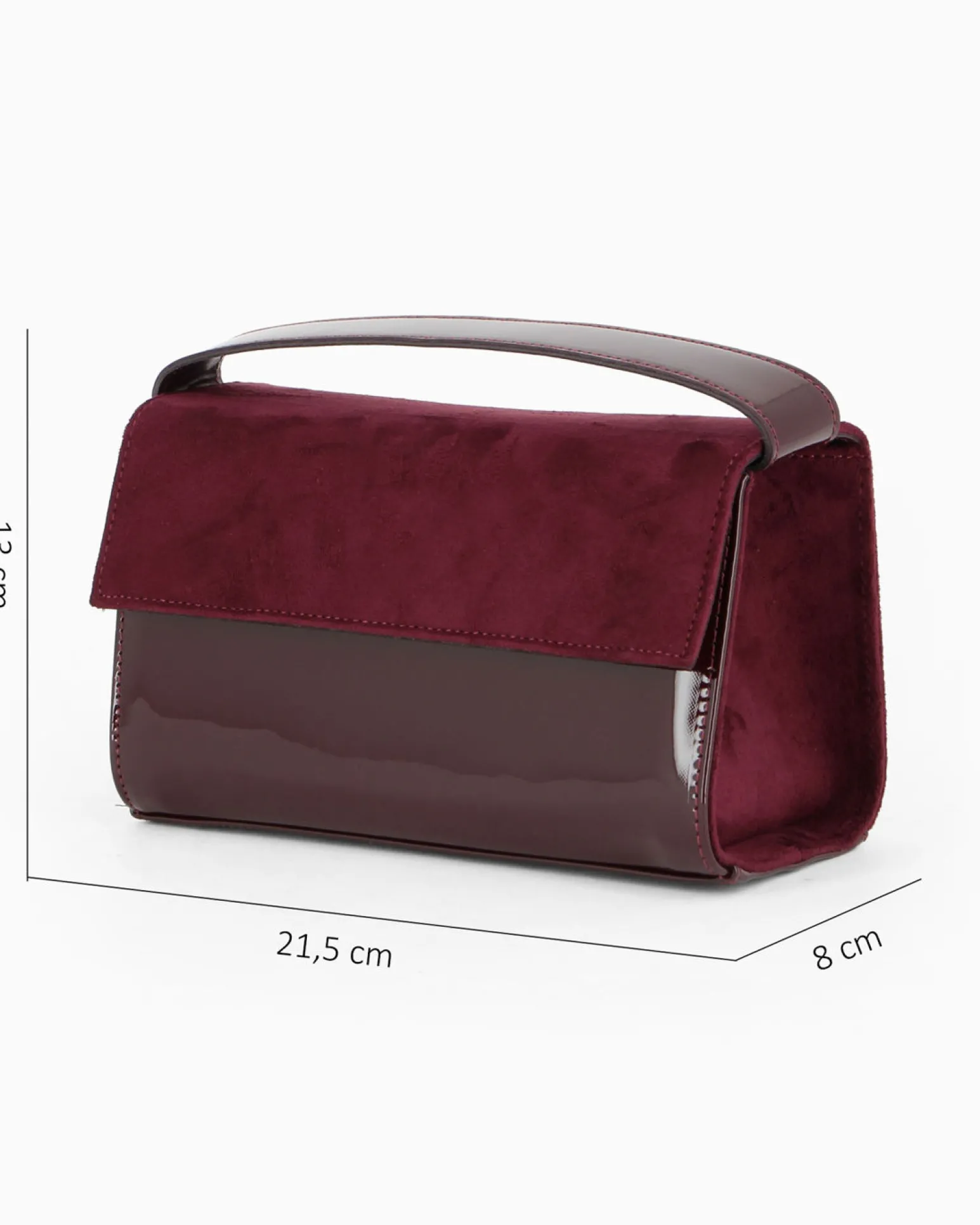 TATOO - MINIBAG BORDEAUX SCAMOSCIATA UN MANICO - 2033