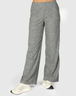 TATOO - PANTALONE PALAZZO A COSTINE GRIGIO DA DONNA