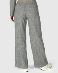 TATOO - PANTALONE PALAZZO A COSTINE NERO DA DONNA
