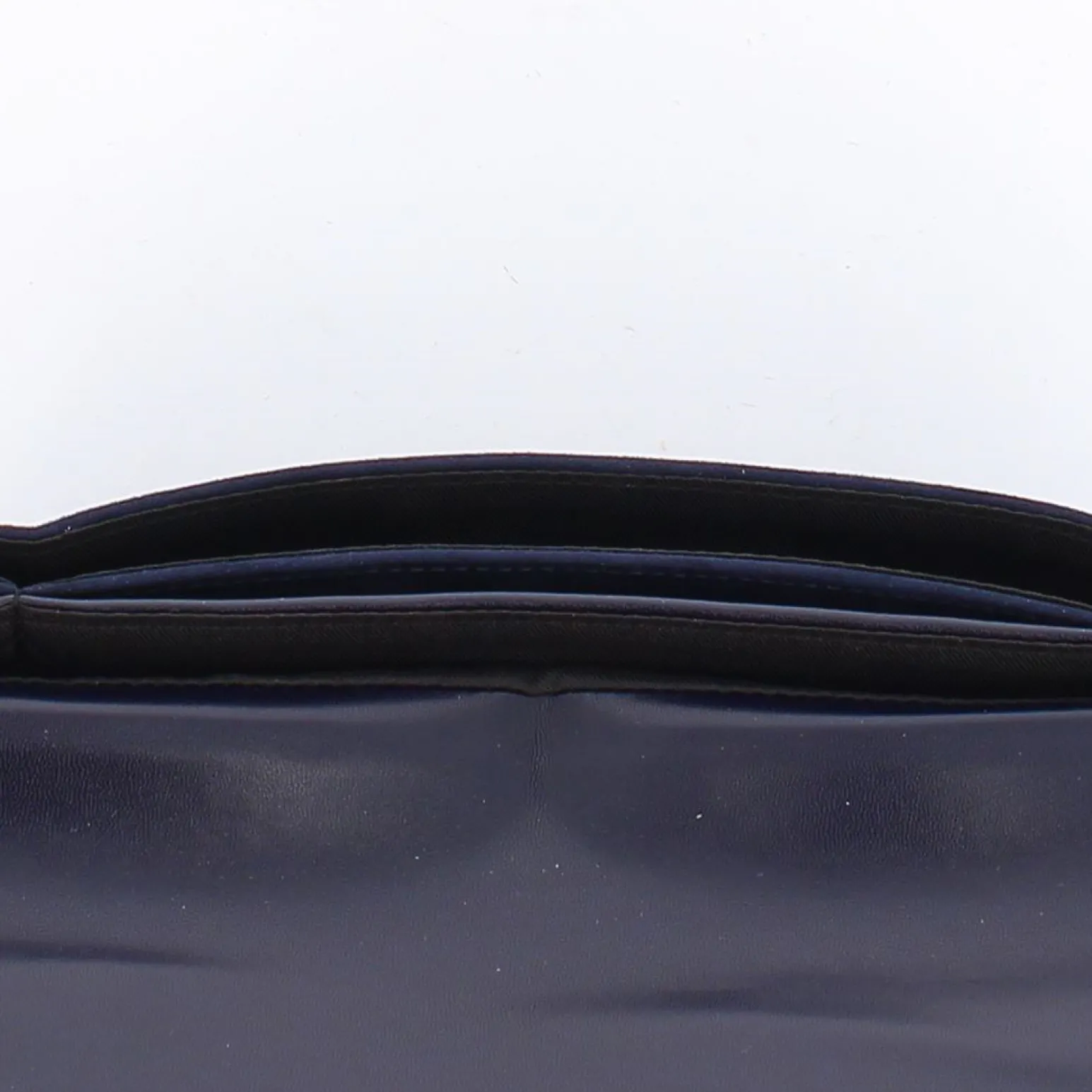 TATOO - Pochette blu multimateriale con patta, MADE IN ITALY