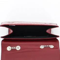 TATOO - Tracolla bordeaux in cocco con patta, MADE IN ITALY