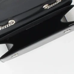 TATOO - Tracolla nera con patta glitterata, MADE IN ITALY