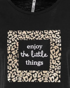 TATOO - Tshirt manica corta con stampa e scritta malva in cotone