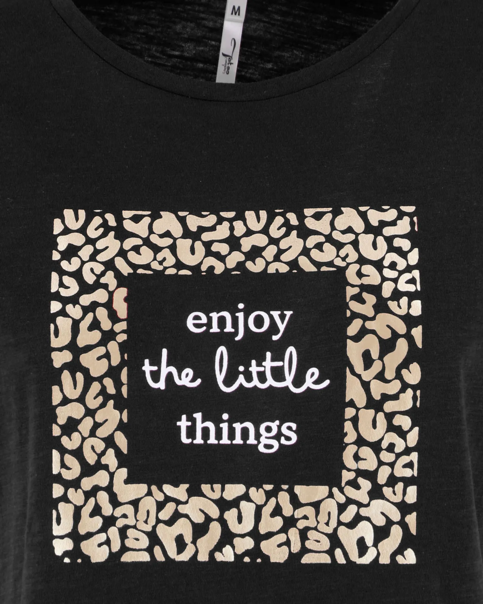 TATOO - Tshirt manica corta con stampa e scritta malva in cotone