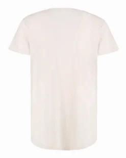 TATOO - Tshirt manica corta con cuore e scritta marrone in cotone
