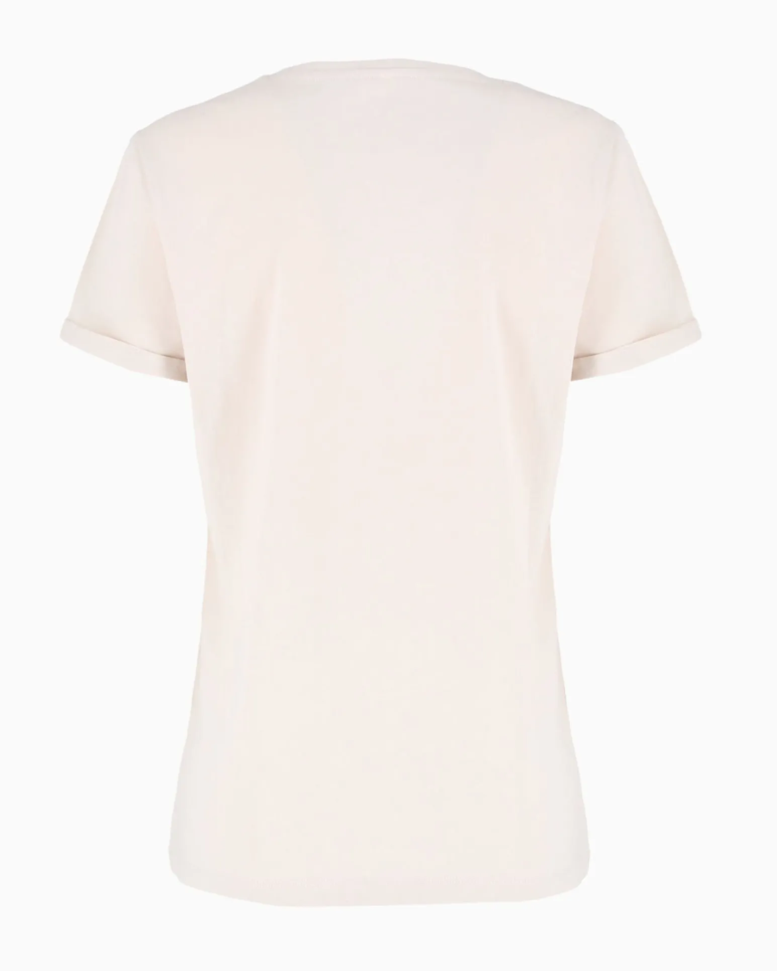 TATOO - Tshirt manica corta con stampa e scritta beige in cotone