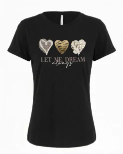 TATOO - Tshirt manica corta con stampa e scritta nera in cotone