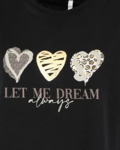 TATOO - Tshirt manica corta con stampa e scritta nera in cotone