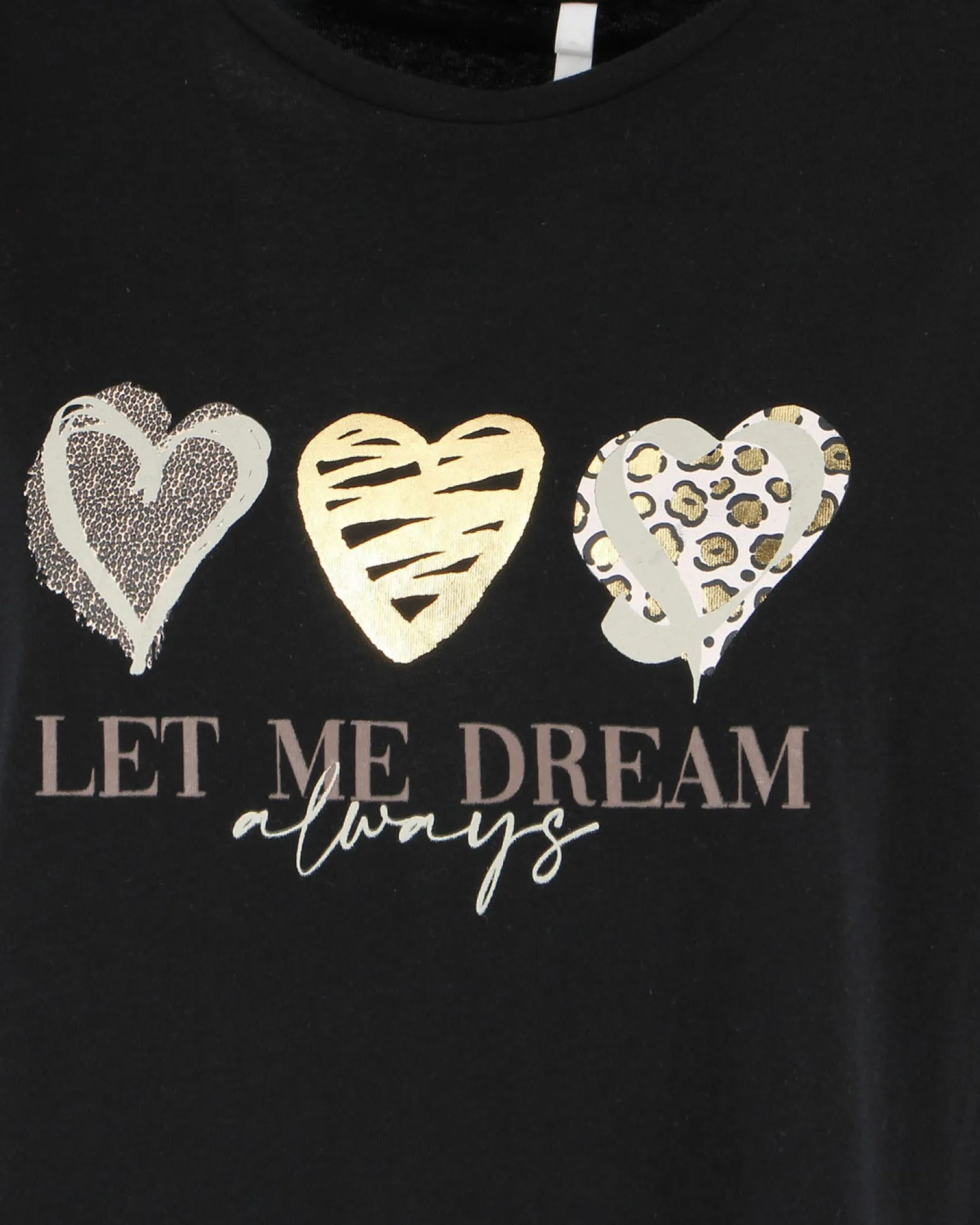 TATOO - Tshirt manica corta con stampa e scritta nera in cotone