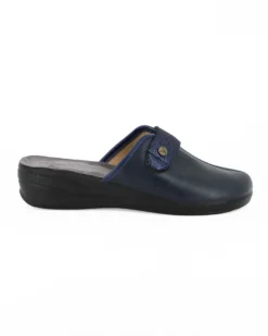 TIGLIO - Ciabatta blu da donna con fascia frontale